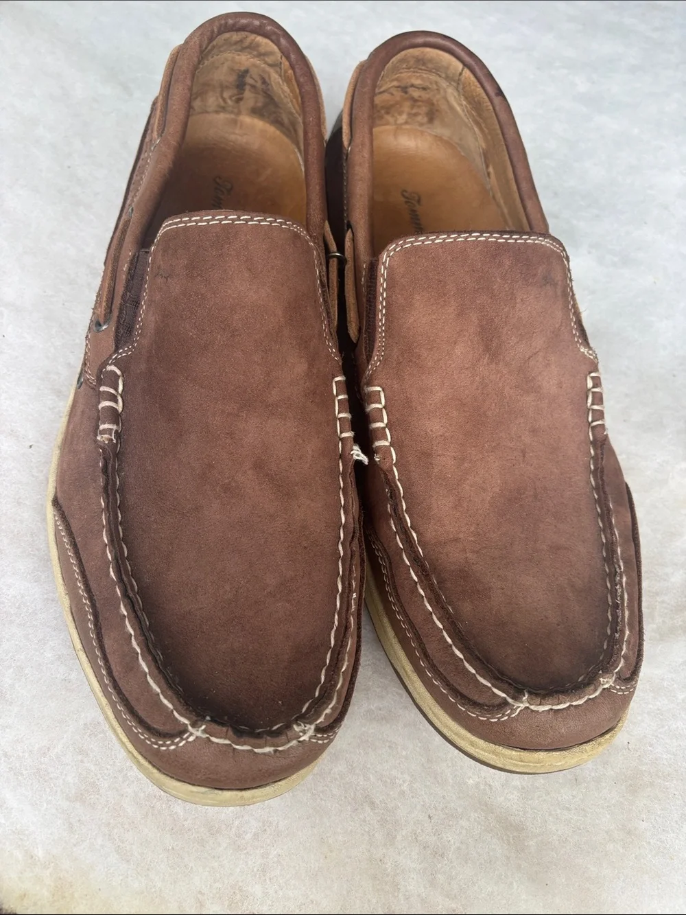 Tommy Bahama Brown Suede Slip-On Loafers